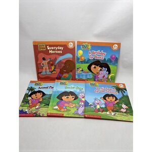 Lot 5 Dora The Explorer Children Books Nick Jr Book Club Little Bill 00s Vintage